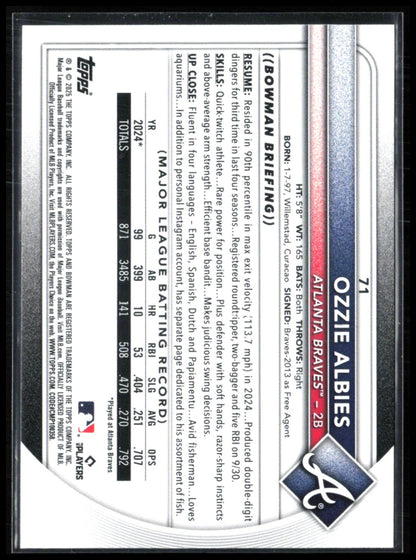 Ozzie Albies Purple Pattern /99