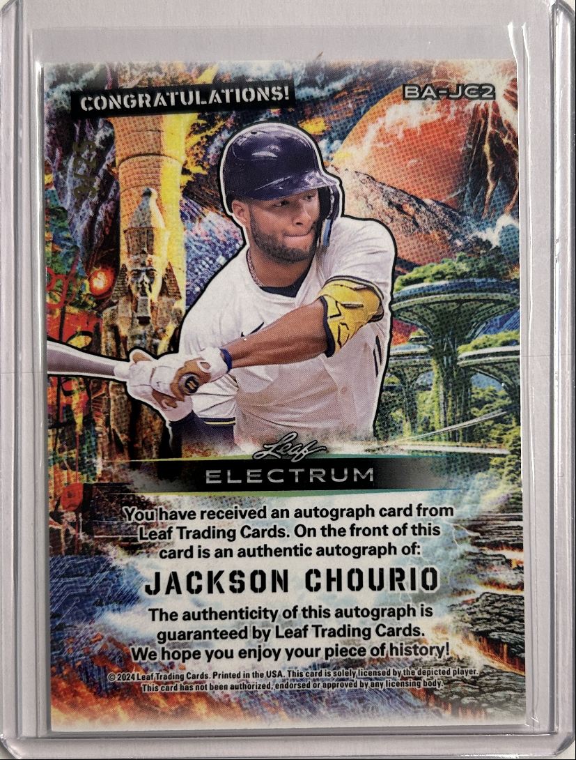 Jackson Chourio RC Auto /25 2025 Leaf Electrum