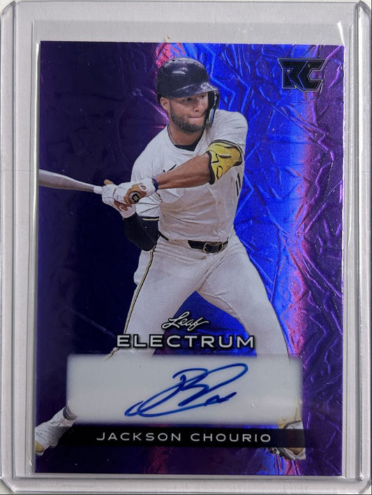 Jackson Chourio RC Auto /25 2025 Leaf Electrum