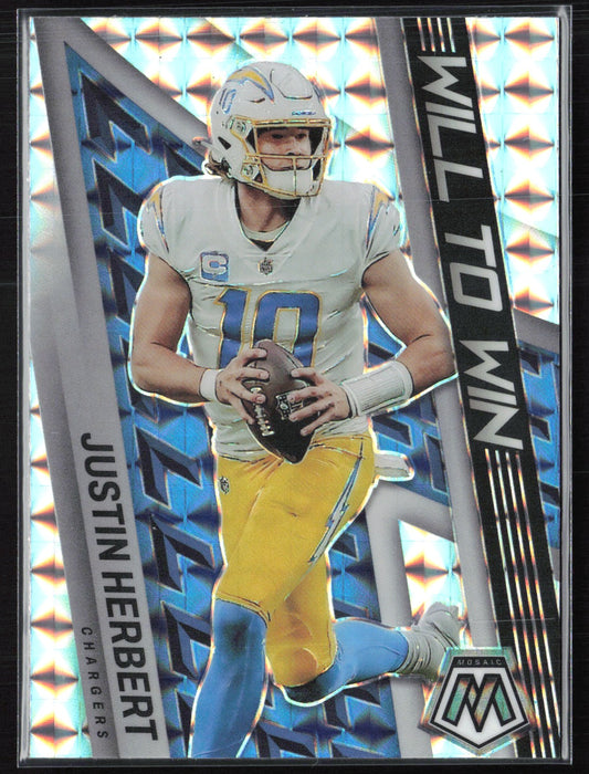 Justin Herbert Mosaic Prizm Will to Win