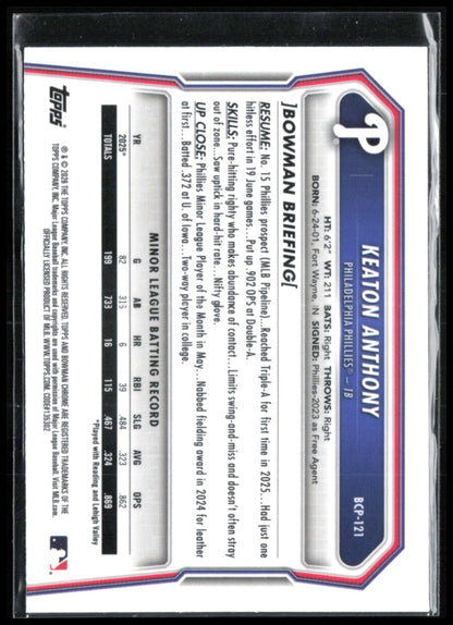 Keaton Anthony 1st Bowman Laser
