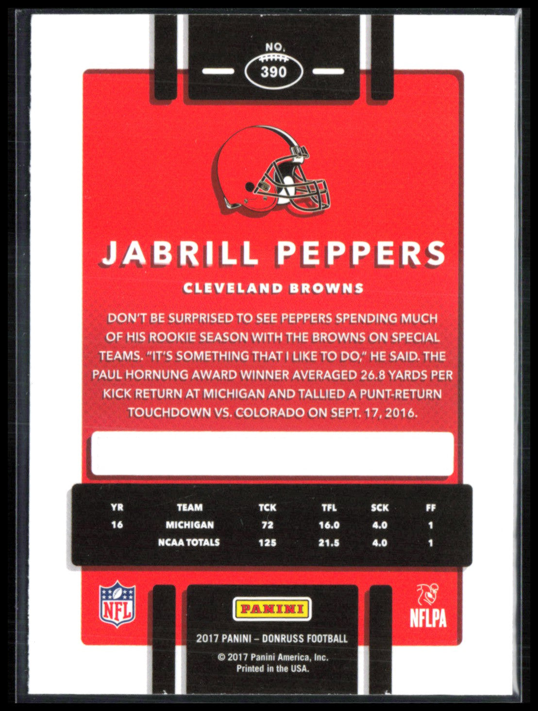 Jabrill Peppers RC 2017 Donruss