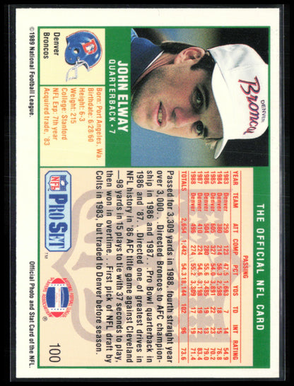 John Elway 1989 Pro Set