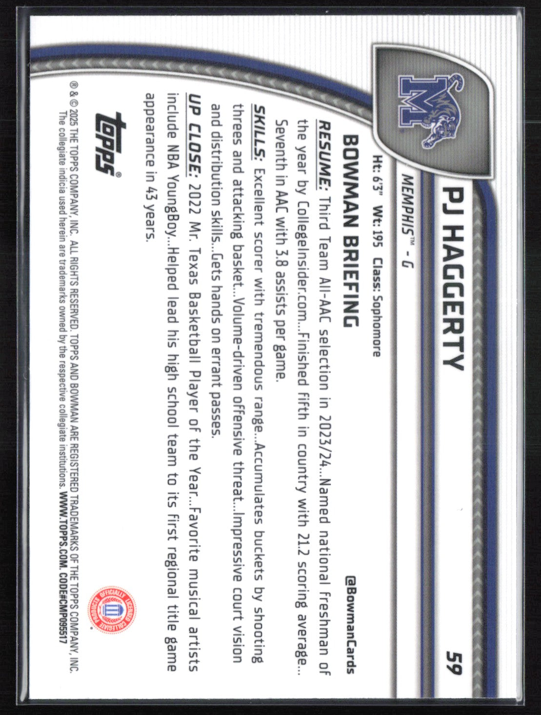 PJ Haggerty 1st Bowman Green Shimmer