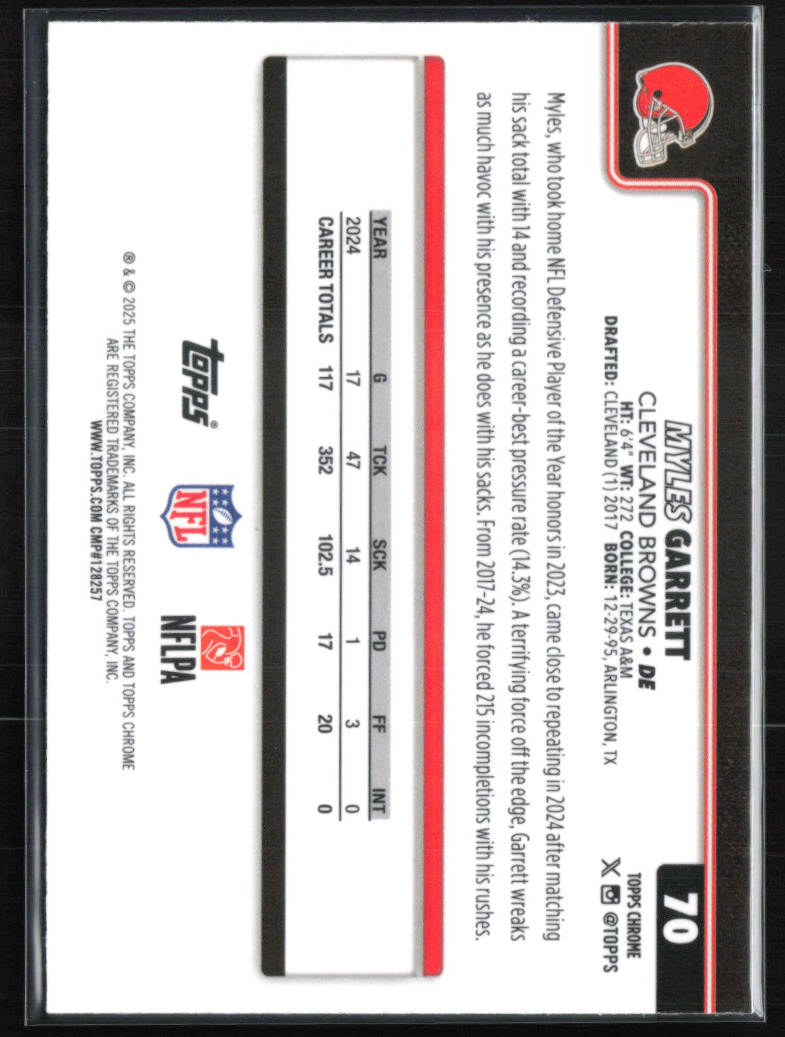 Myles Garrett Pulsar