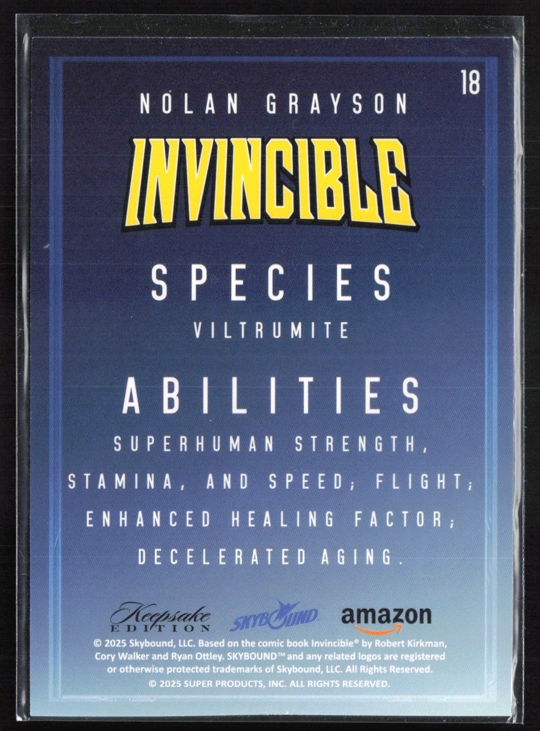 Nolan Grayson Keepsake Edition Invincible 2025 Skybound