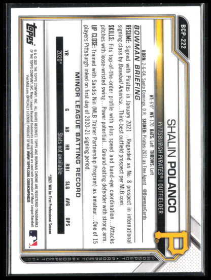 Shalin Polanco 1st Bowman Mojo