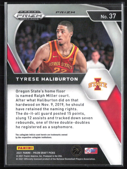 Tyrese Haliburton Green Prizm 2021 Draft Picks