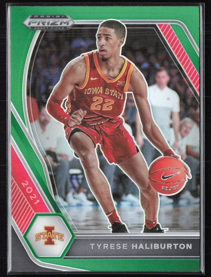 Tyrese Haliburton Green Prizm 2021 Draft Picks