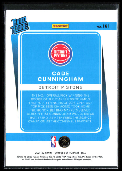 Cade Cunningham RC Optic Rated Rookie