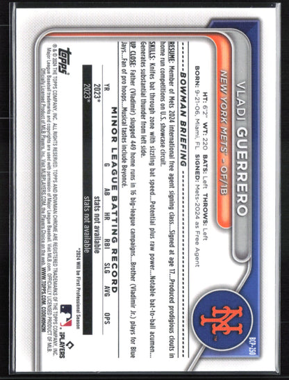 Vladimir Guerrero Jr. 1st Bowman Mojo