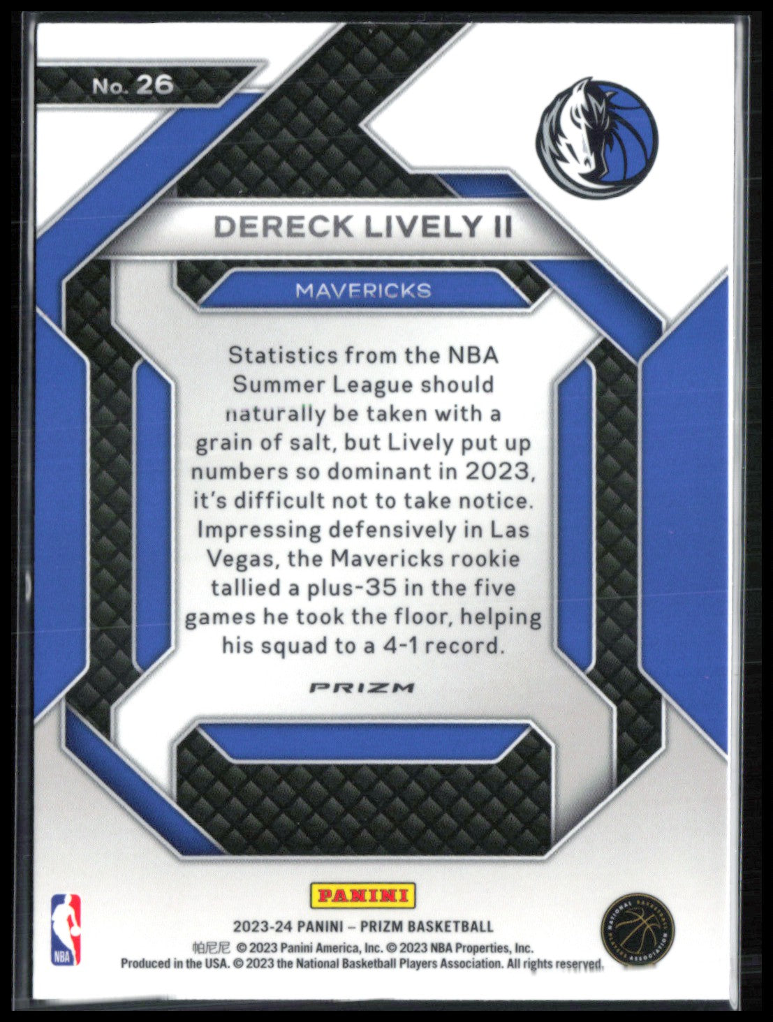 Dereck Lively II RC Silver