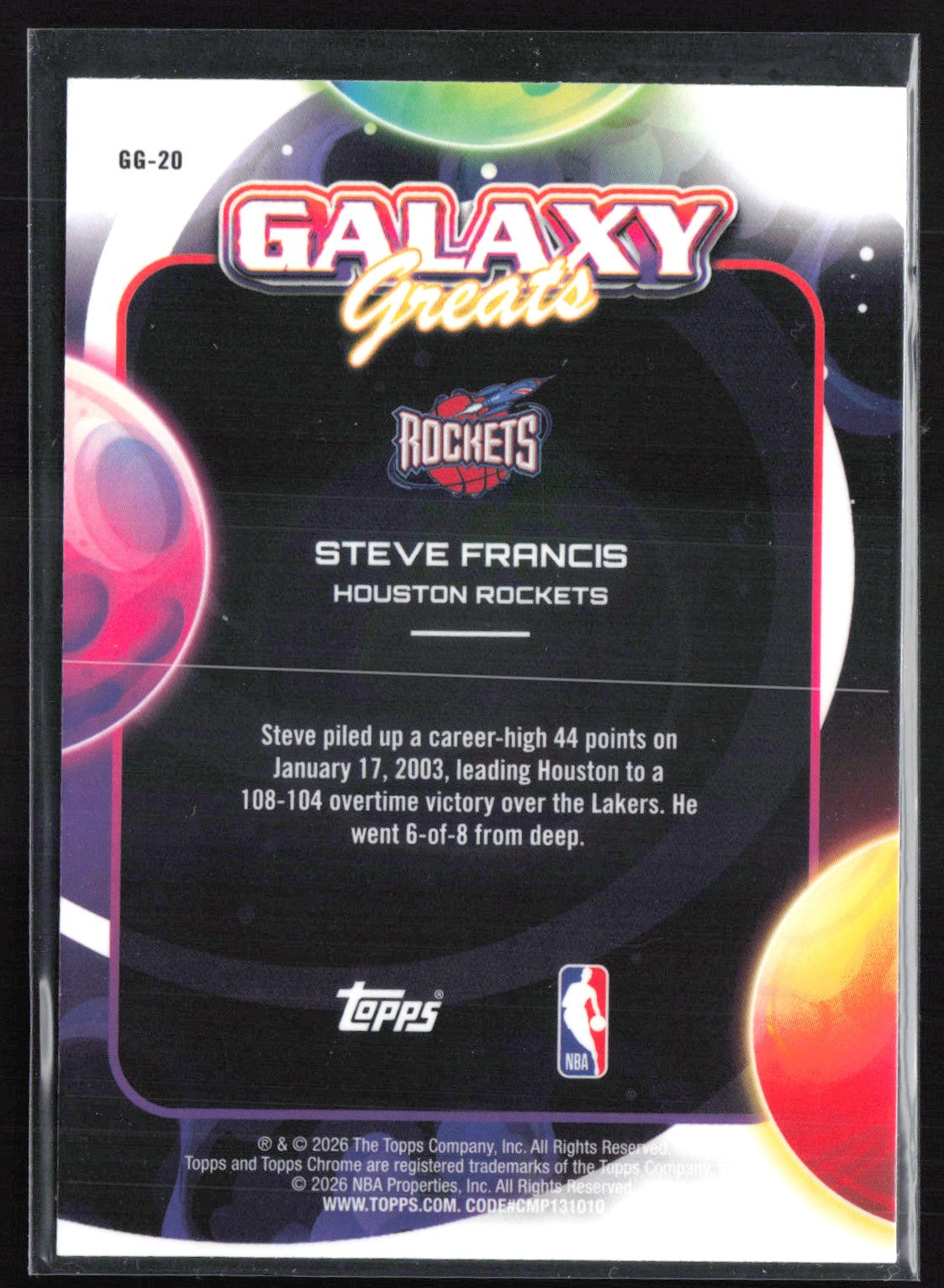 Steve Francis Galaxy Greats