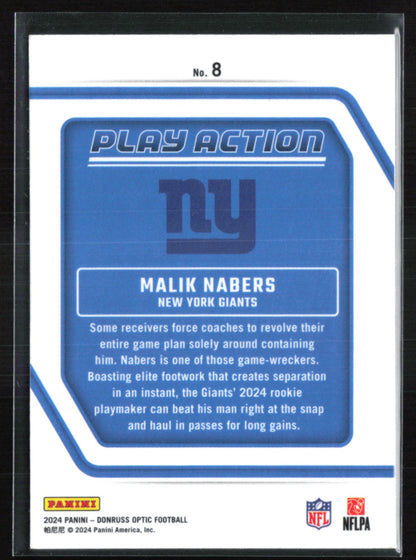 Malik Nabers RC Play Action