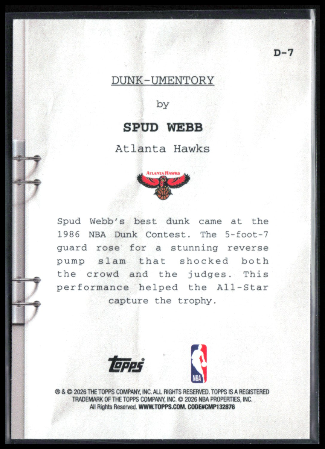 Spud Webb Dunk-Umentory