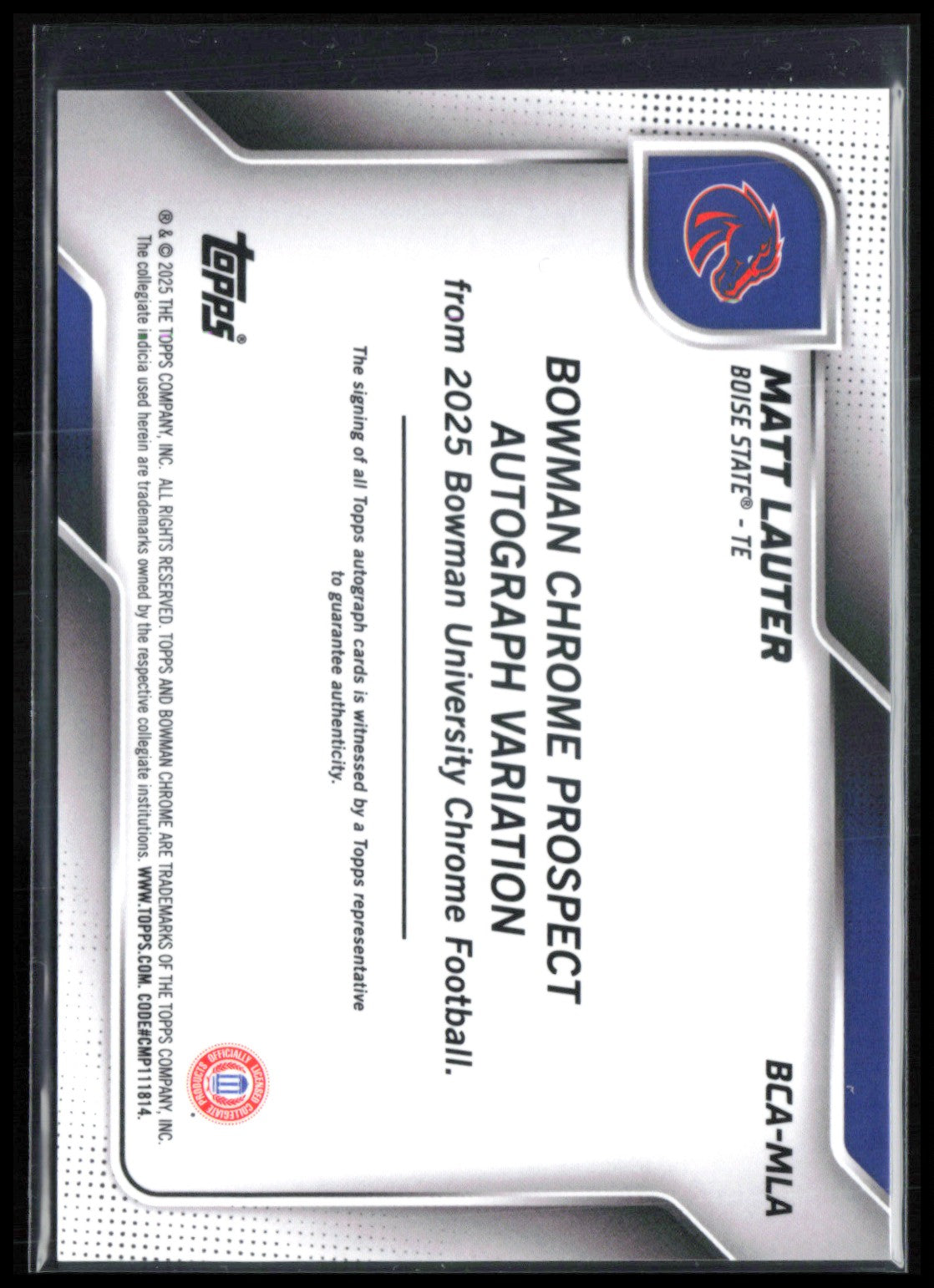 Matt Lauter 1st Bowman Auto