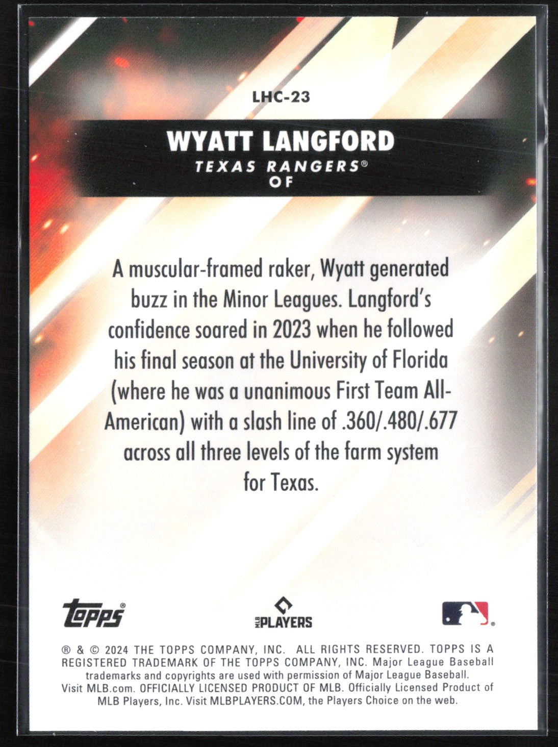 Wyatt Langford RC Let Him Cook
