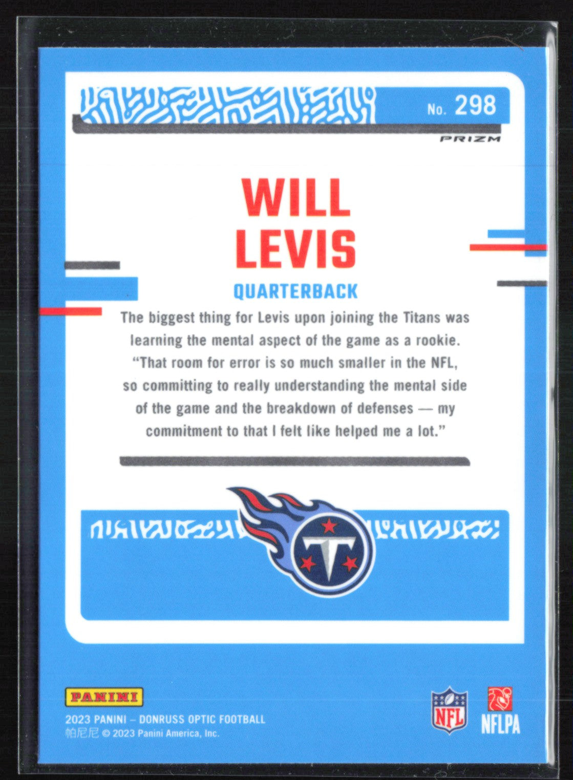 Will Levis RC Blue Hyper