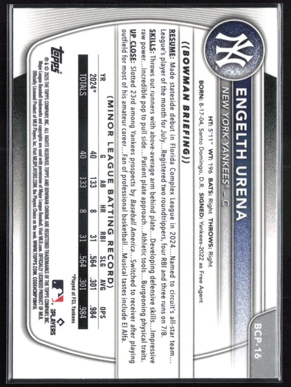 Engelth Urena 1st Bowman Chrome