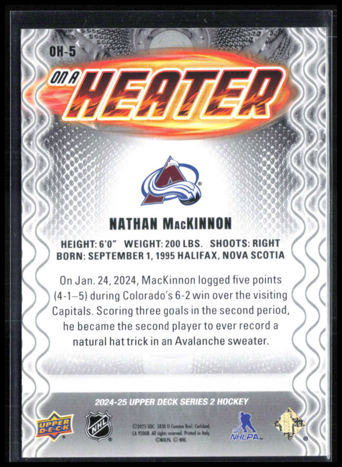 Nathan MacKinnon On a Heater
