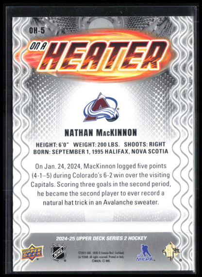 Nathan MacKinnon On a Heater