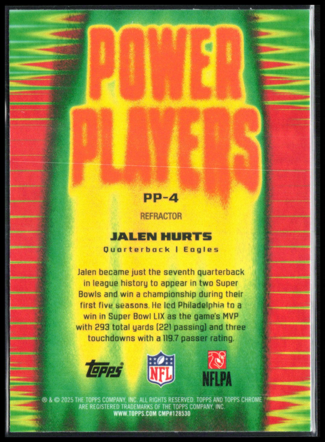 Jalen Hurts Refractor Power Players