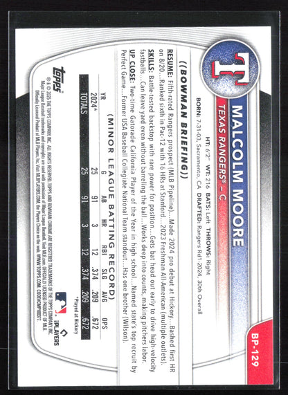 Malcolm Moore 1st Bowman