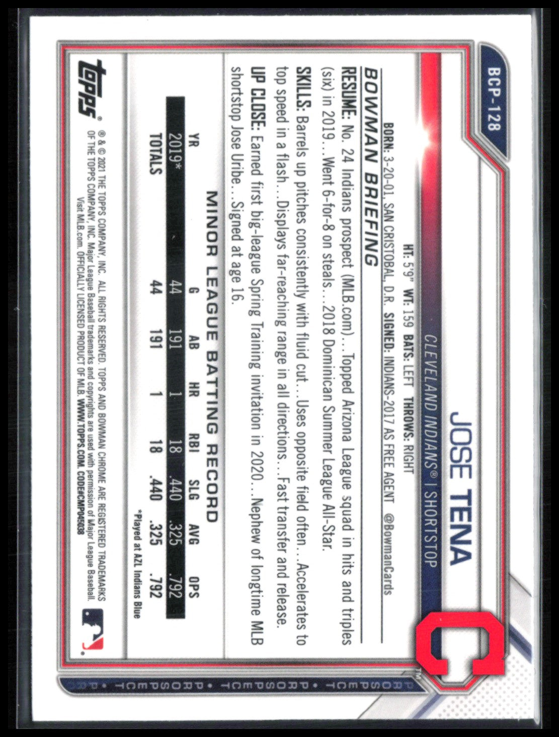 Jose Tena 1st Bowman Sapphire