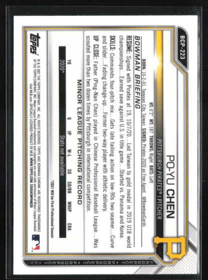 Po-Yu Chen 1st Bowman Mojo