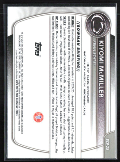 Kiyomi McMiller 1st Bowman Mojo