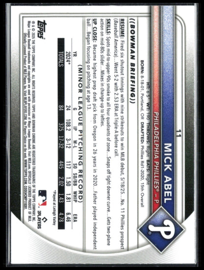 Mick Abel RC Red Rookie Logo