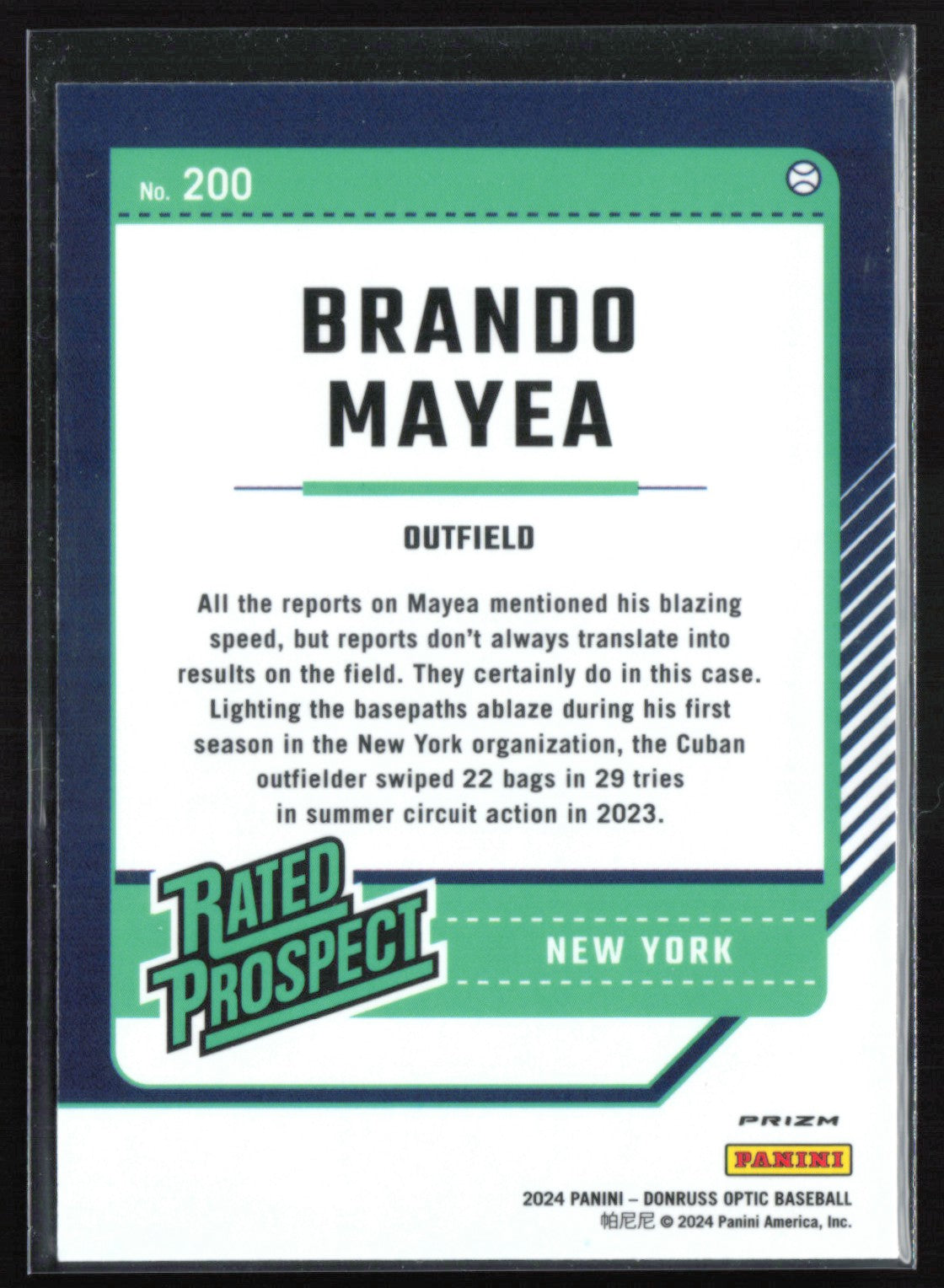 Brando Mayea Prospect Blue Velocity
