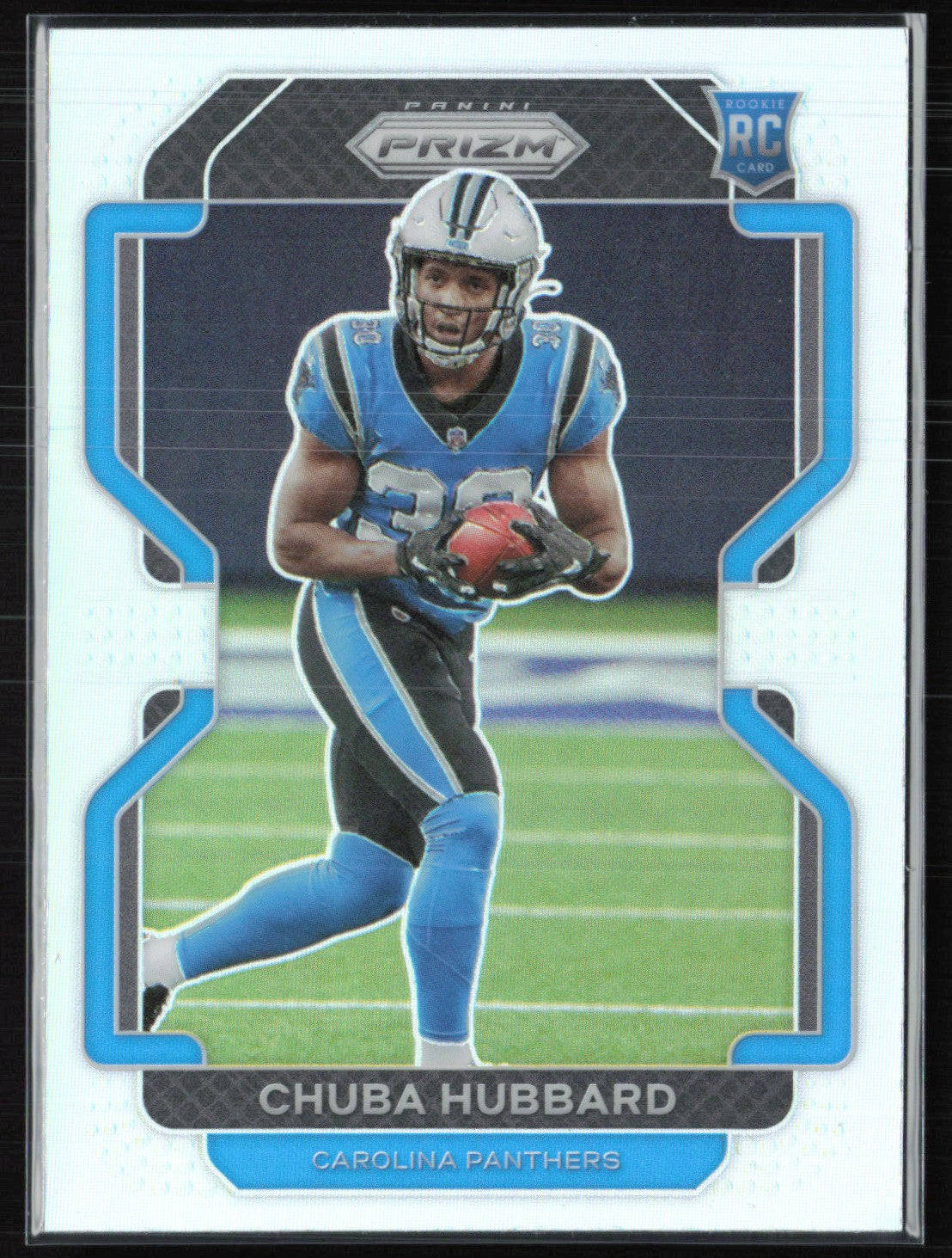 Chuba Hubbard RC Silver Prizm Variation