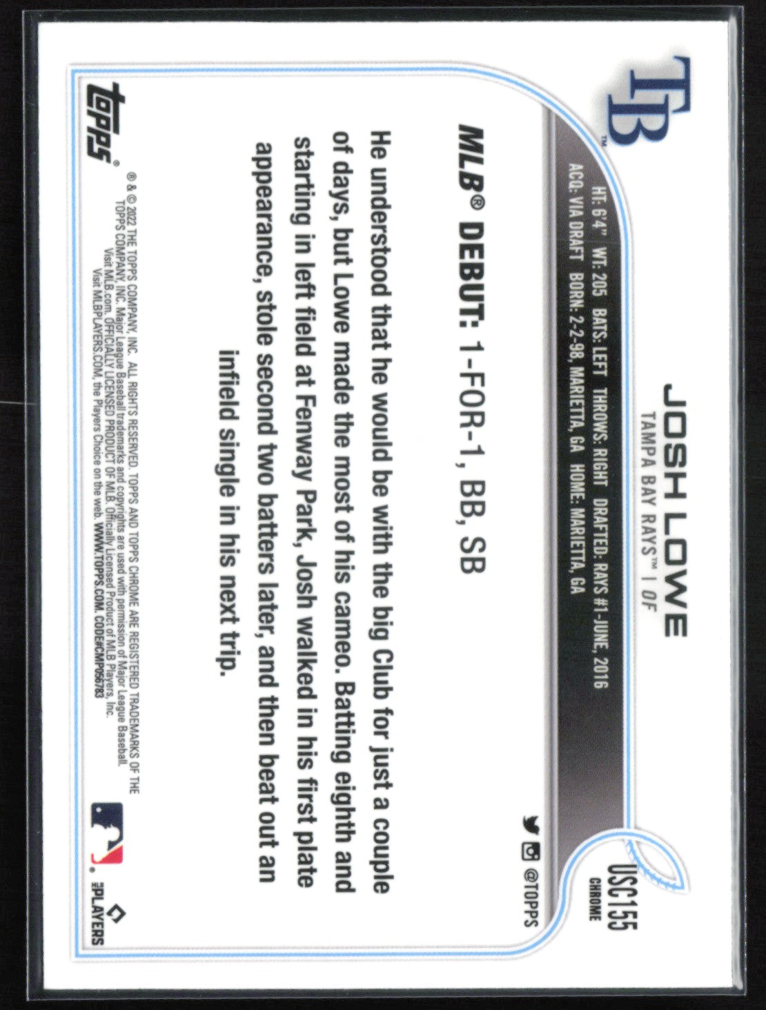 Josh Lowe RC Purple Debut