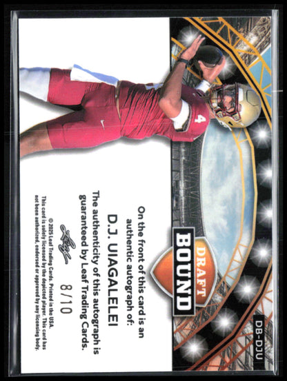 D.J. Uiagalelei Auto Draft Bound Ice Leaf Metal /10