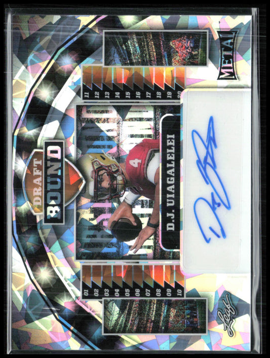 D.J. Uiagalelei Auto Draft Bound Ice Leaf Metal /10