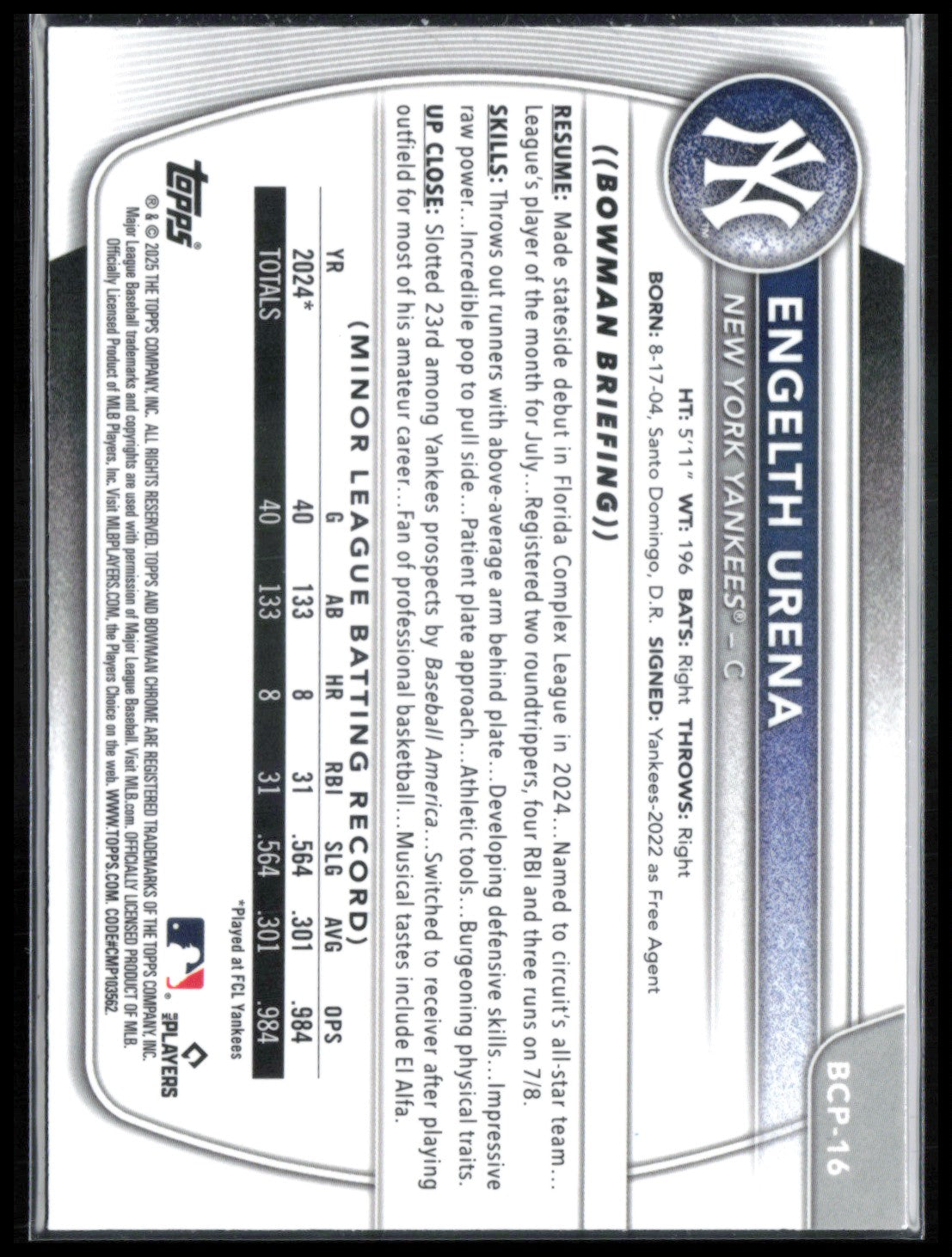 Engelth Urena 1st Bowman Mojo