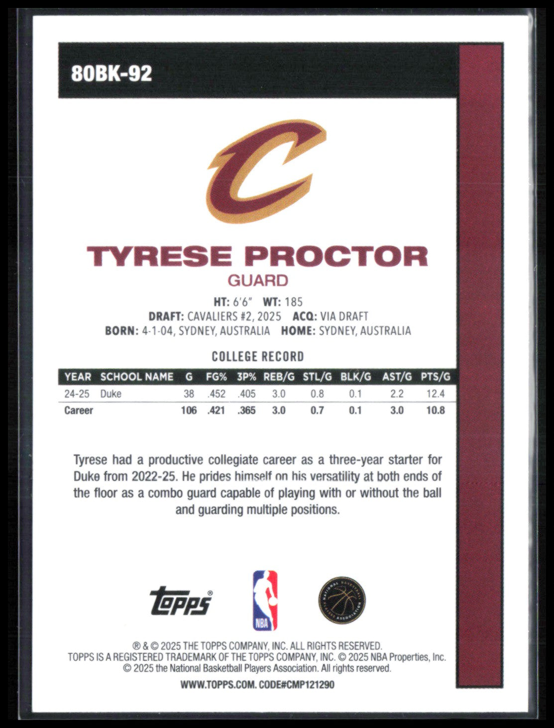 Tyrese Proctor RC