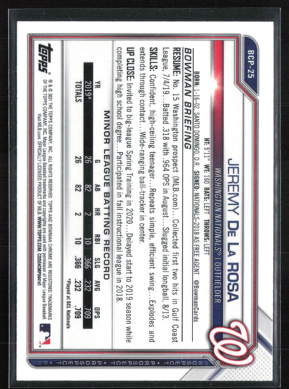 Jeremy De La Rosa 1st Bowman