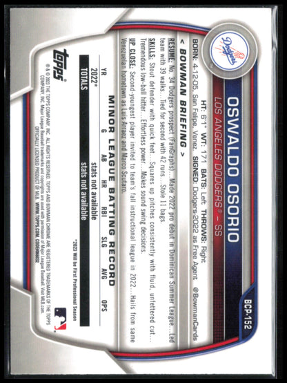 Oswaldo Osorio 1st Bowman Mojo