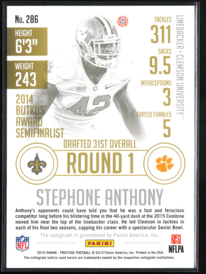 Stephone Anthony RC Auto 2015 Prestige