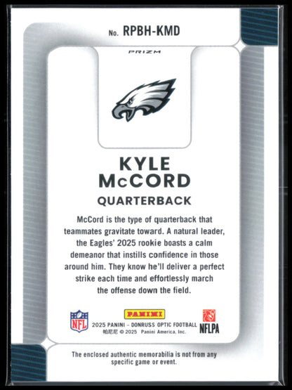 Kyle McCord RC Blue Hyper Mem