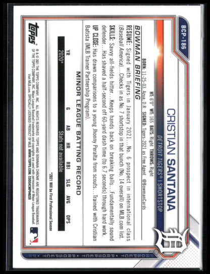 Cristian Santana 1st Bowman Mojo