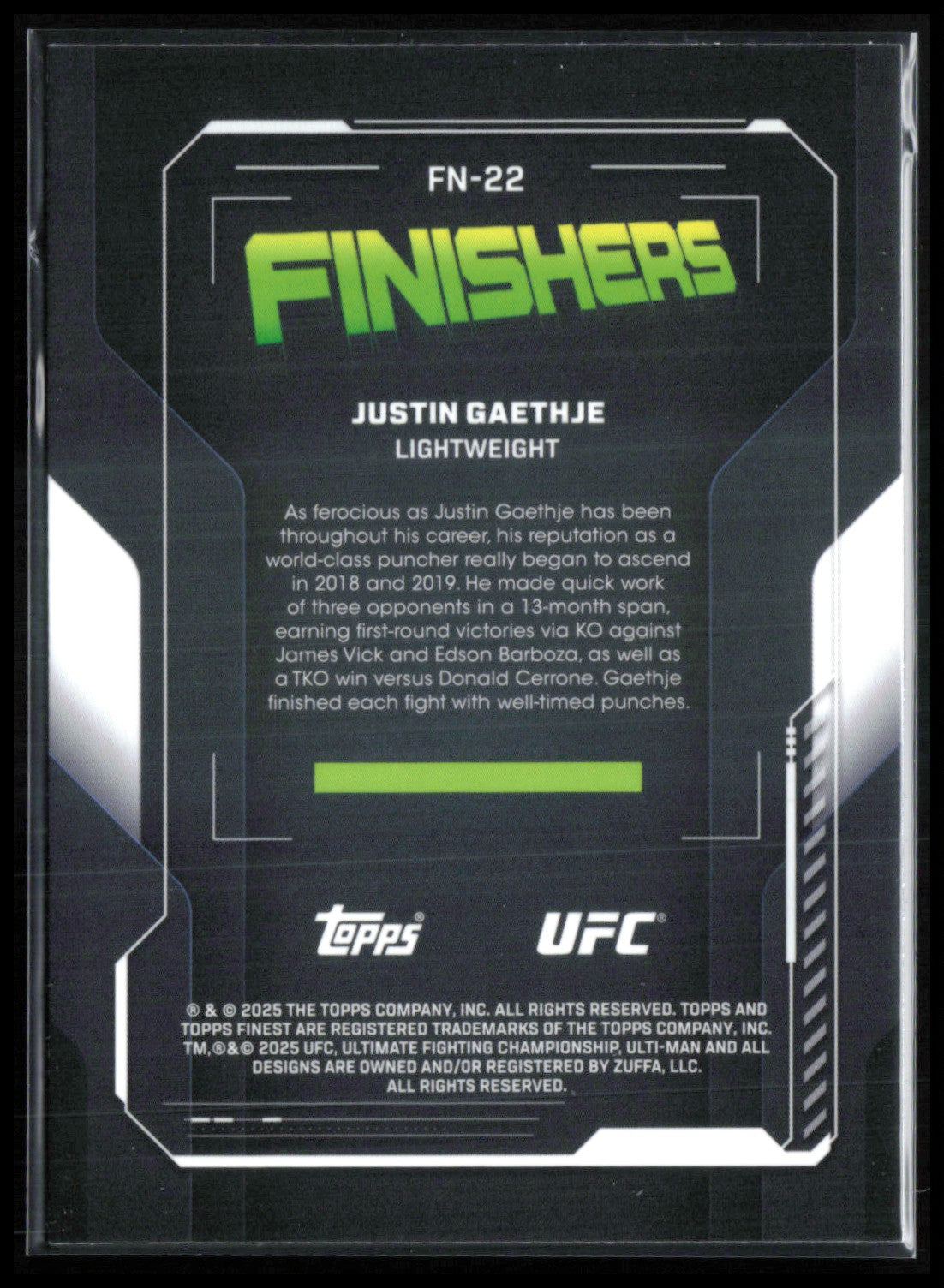 Justin Gaethje Finishers