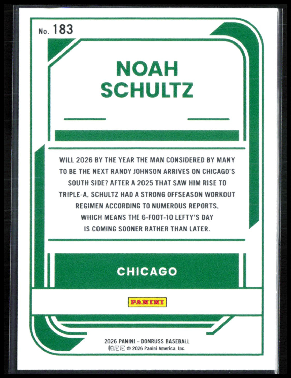 Noah Schultz Rated Prospect Liberty Parallel
