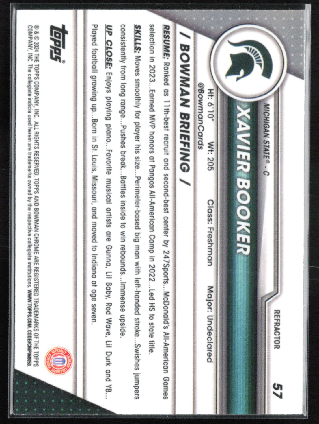 Xavier Booker 1st Bowman Refractor