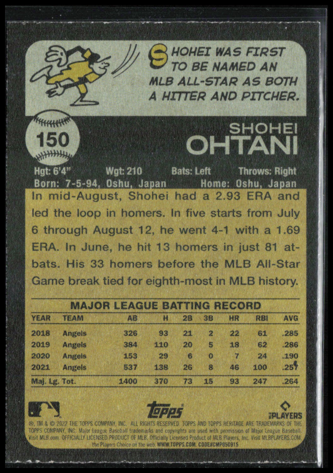 Shohei Ohtani 2023 Topps Heritage