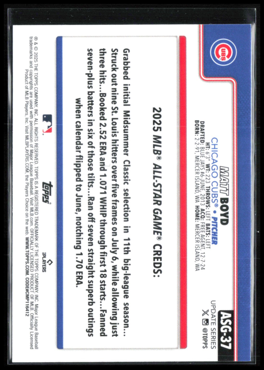 Matt Boyd ASG Foil