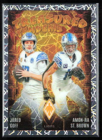 Jared Goff / Amon-Ra St. Brown Treasured Tandems Lazer
