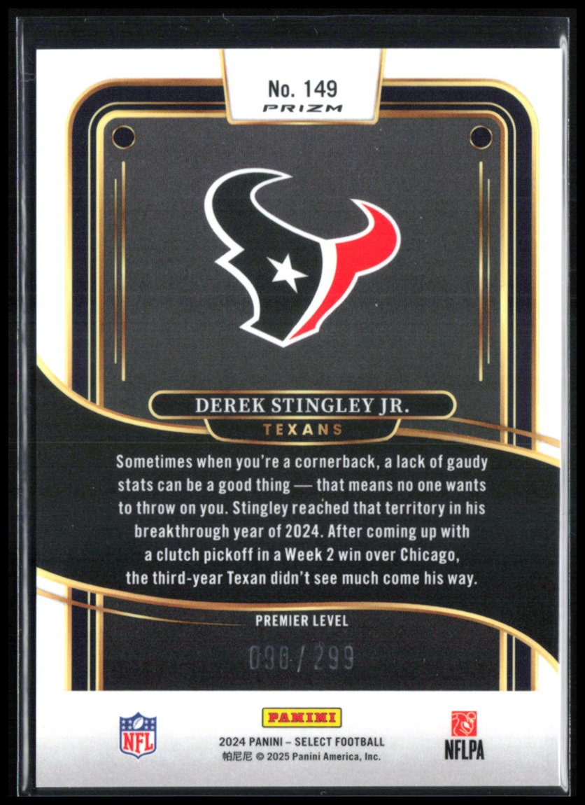 Derek Stingley Jr. Copper Shock /299